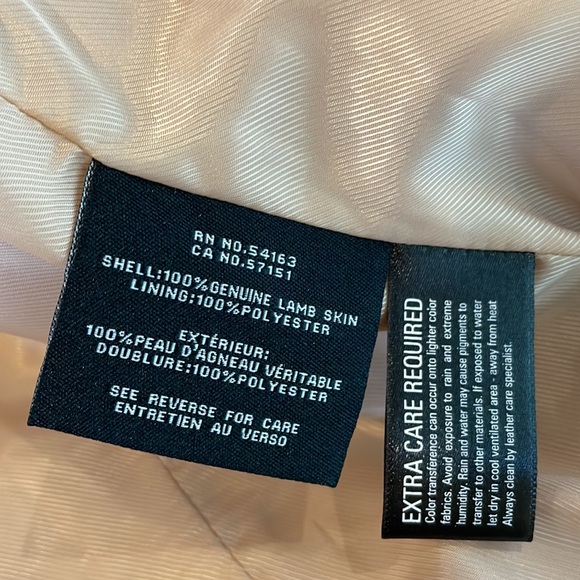 Cole Haan nude color leather jacket (sz 0X) - Picture 11 of 13